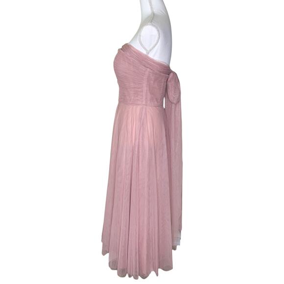 BHLDN x Jenny Yoo Collection Ryder Pink Tulle Fitted Bodice Convertible Dress - Picture 3 of 9